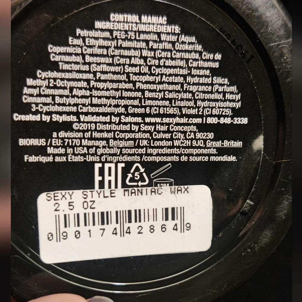 💛 Limited Time Sale💛Style Sexy Hair Control Maniac Hair Styling Wax - Black - Picture 3 of 5